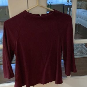 Ladies longsleeve scoopneck knit top